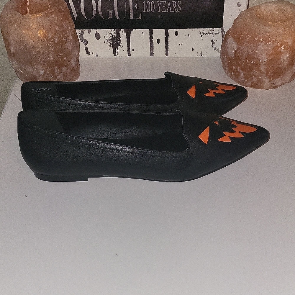 Strange CVLT Halloween Edition Black and Orange Women's Loafers - Picture 3 of 8
